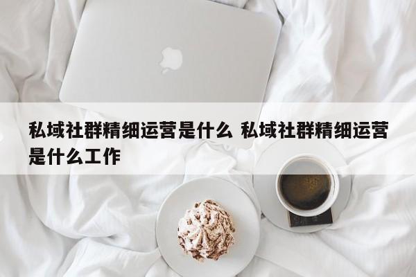 私域社群精细运营是什么 私域社群精细运营是什么工作